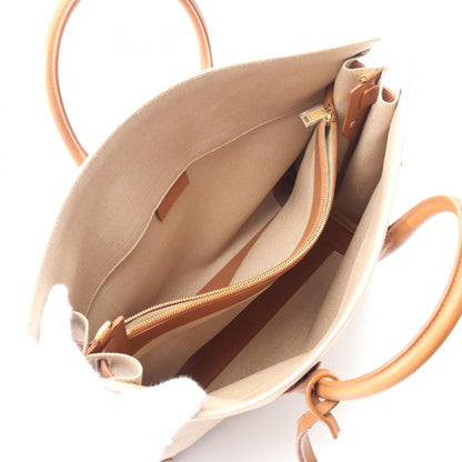Saint Laurent Brown Canvas Sac De Jour Large