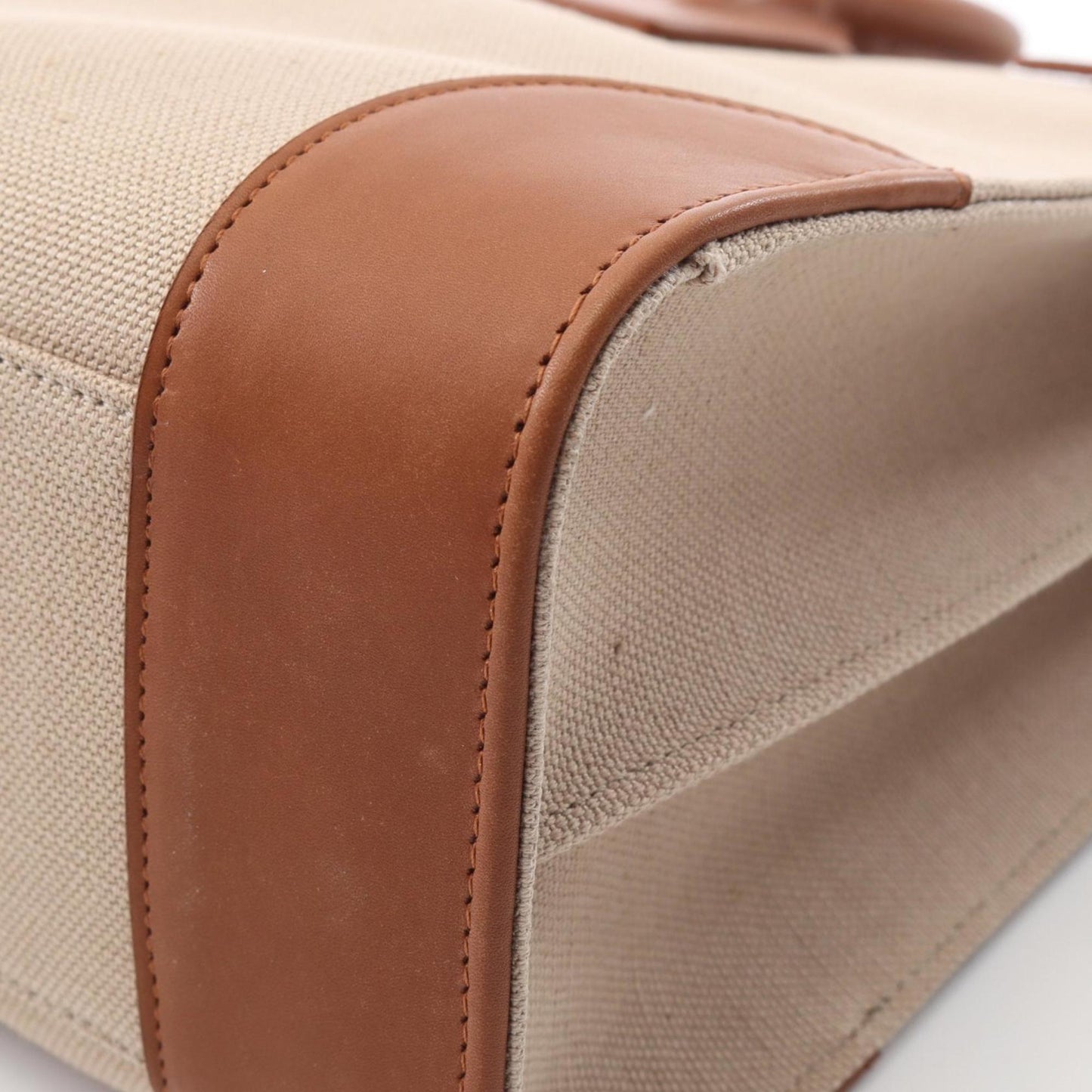 Saint Laurent Brown Canvas Sac De Jour Large