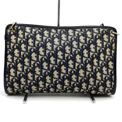 Dior Blue Canvas Trotter Canvas Shoulder Bag
