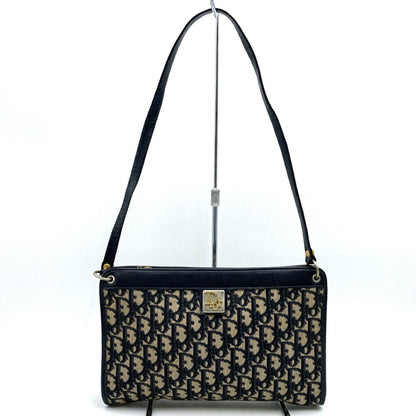 Dior Blue Canvas Trotter Canvas Shoulder Bag