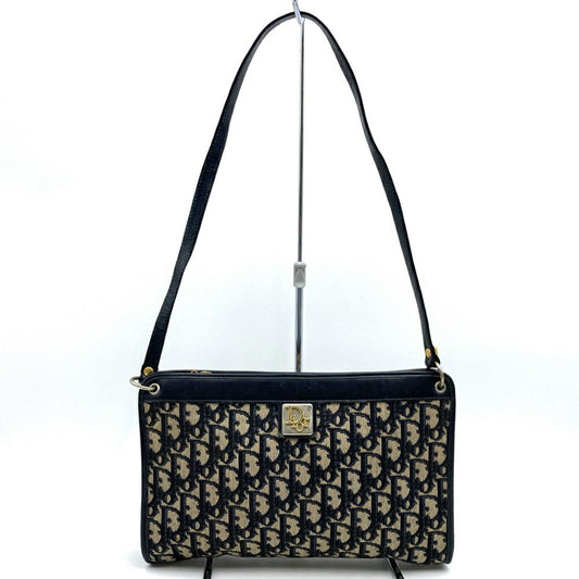Dior Blue Canvas Trotter Canvas Shoulder Bag