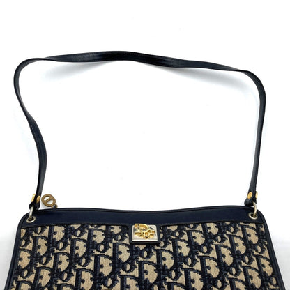 Dior Blue Canvas Trotter Canvas Shoulder Bag
