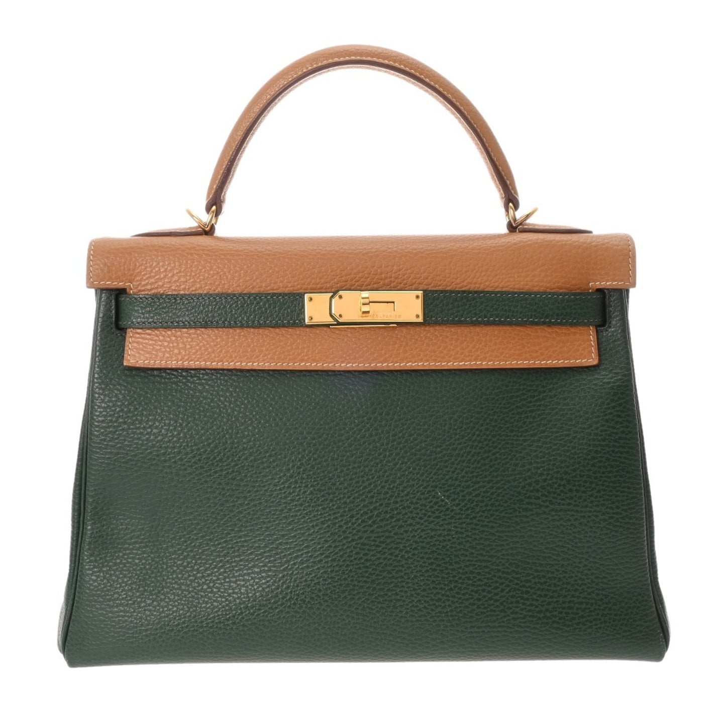 Hermès Green Leather Kelly 32