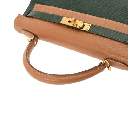 Hermès Green Leather Kelly 32