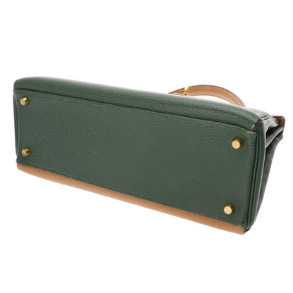 Hermès Green Leather Kelly 32