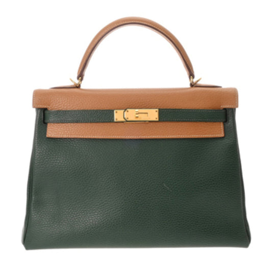 Hermès Green Leather Kelly 32