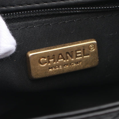 Chanel Black Leather V-stich