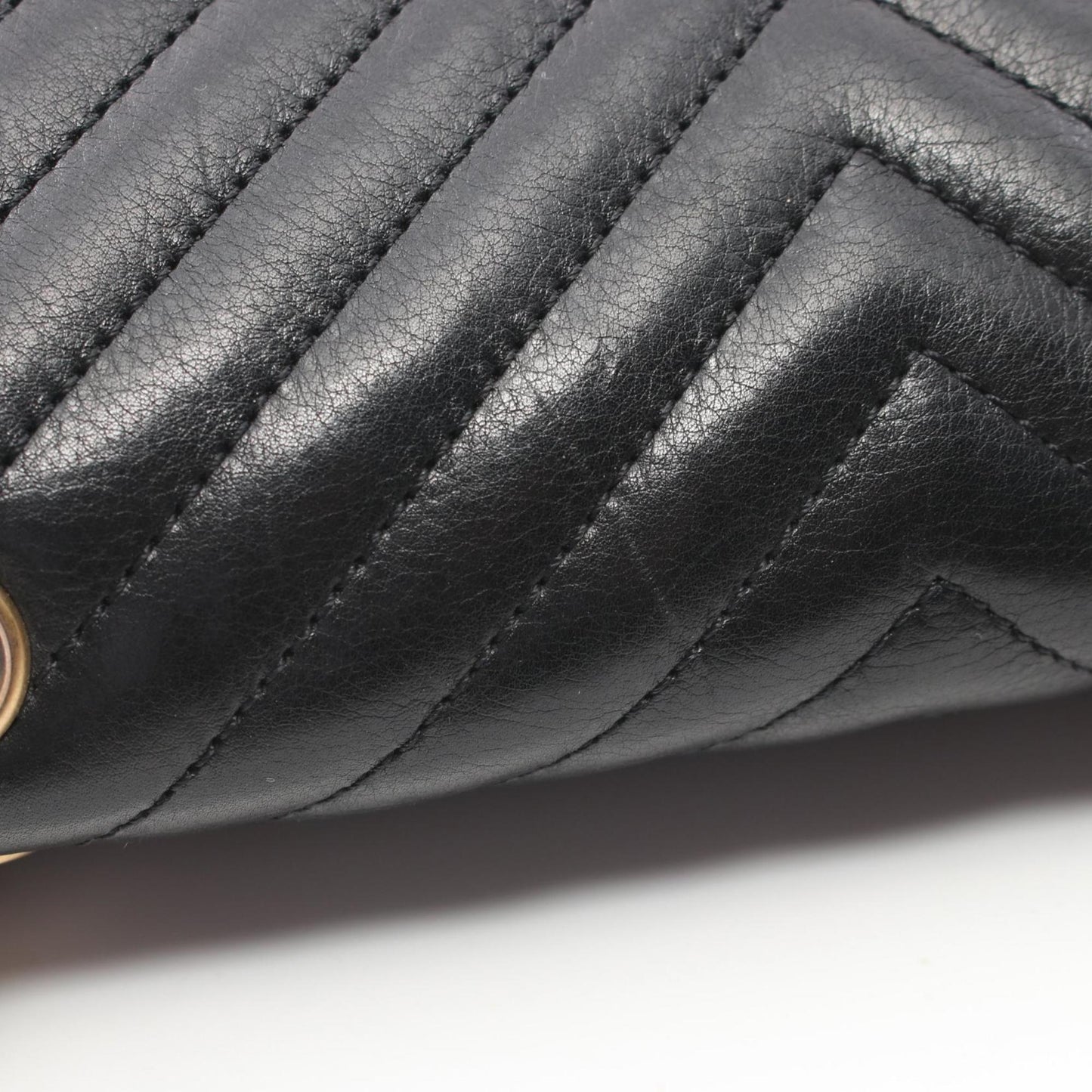 Chanel Black Leather V-stich