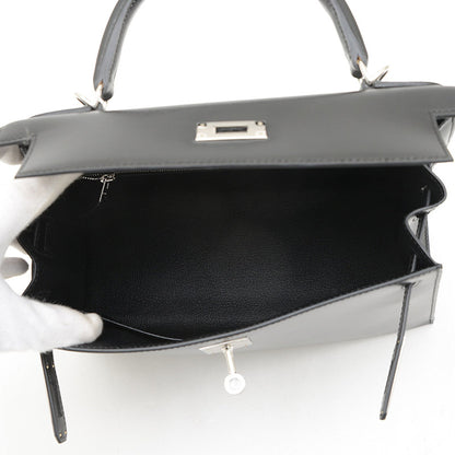 Hermès Black Leather Kelly 28