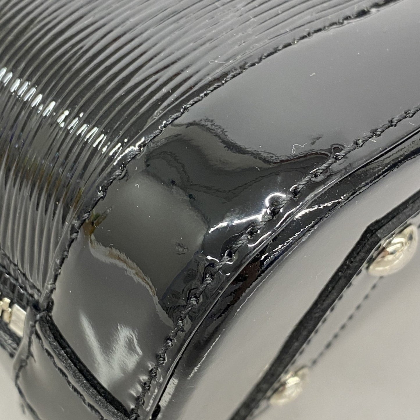 Louis Vuitton Black Patent Leather Alma Bb