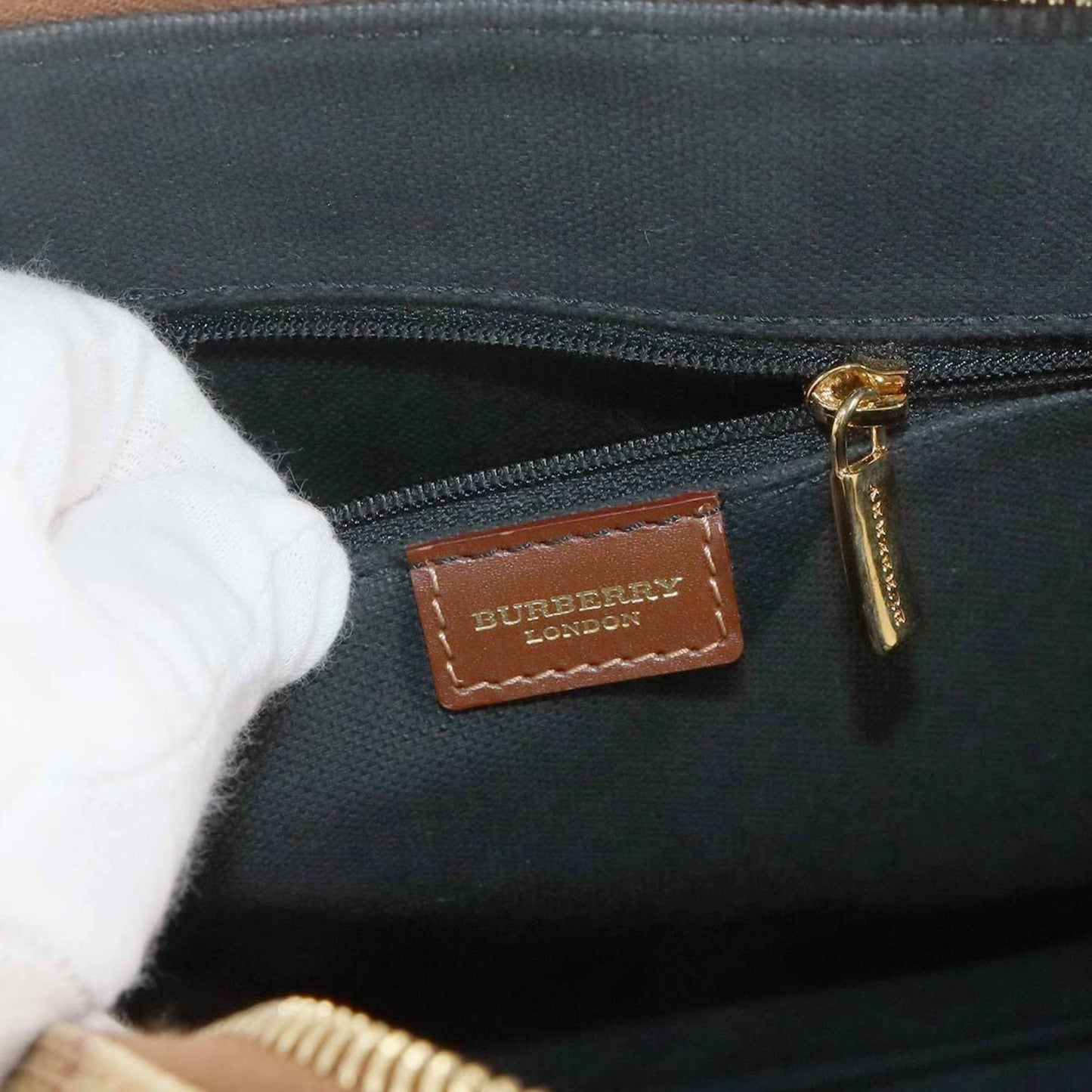 Burberry Brown Canvas Haymarket