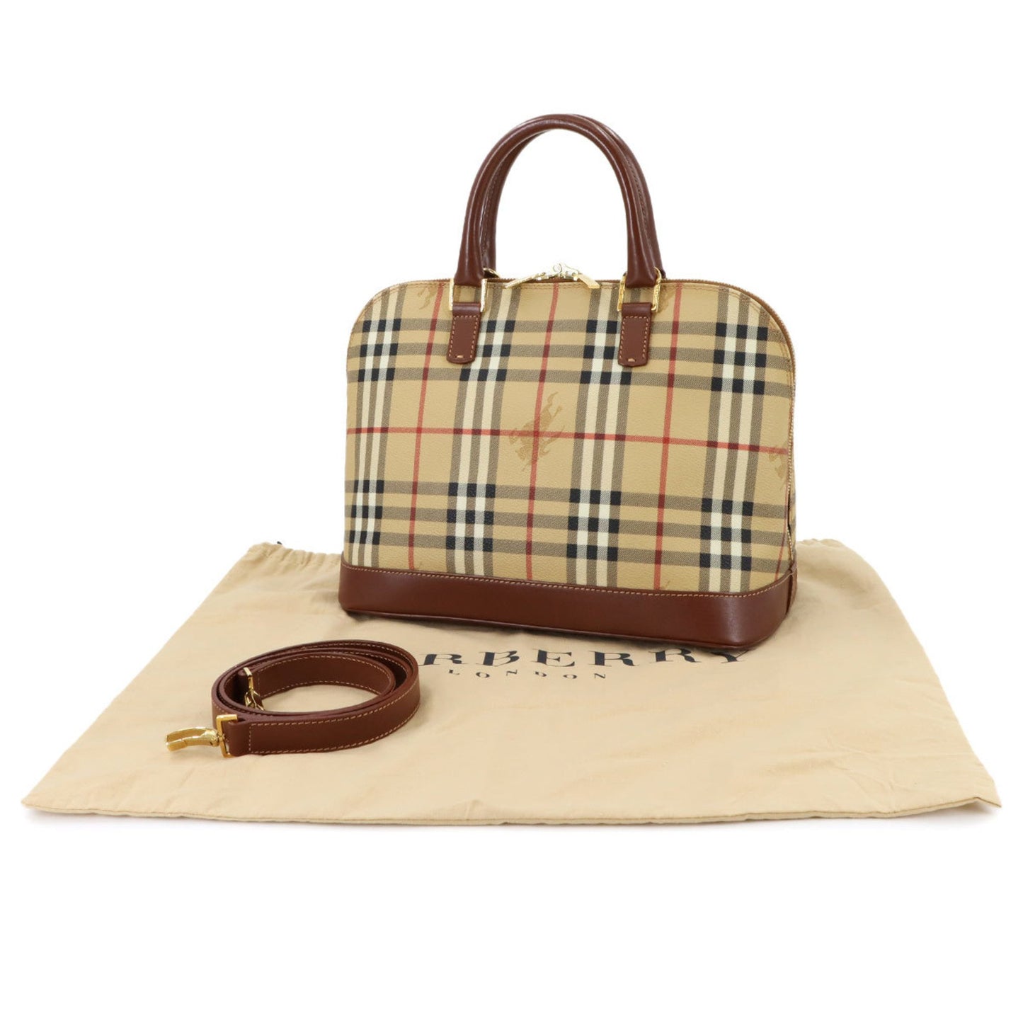 Burberry Brown Canvas Haymarket