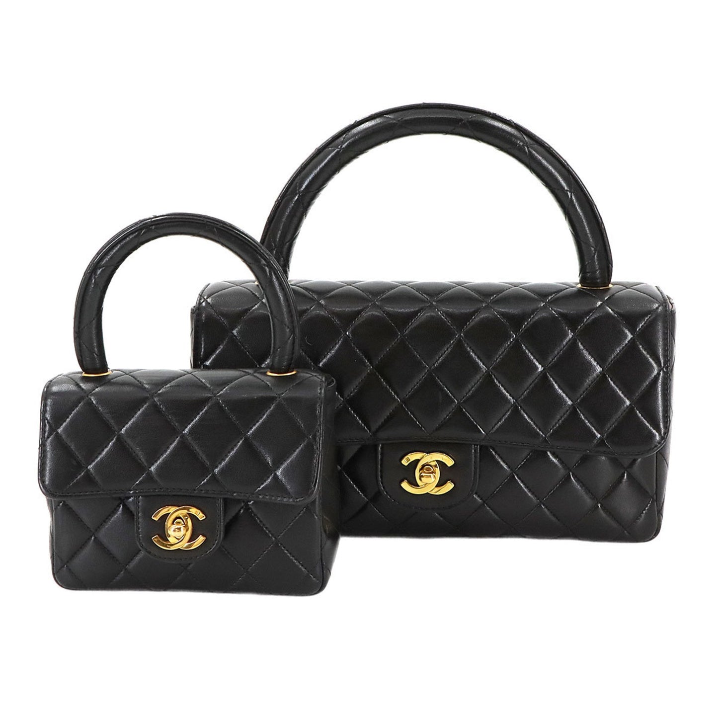 Chanel Black Leather Coco Handle