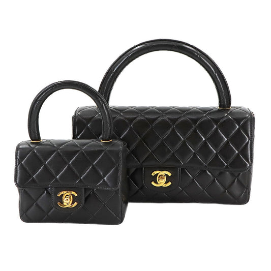 Chanel Black Leather Coco Handle