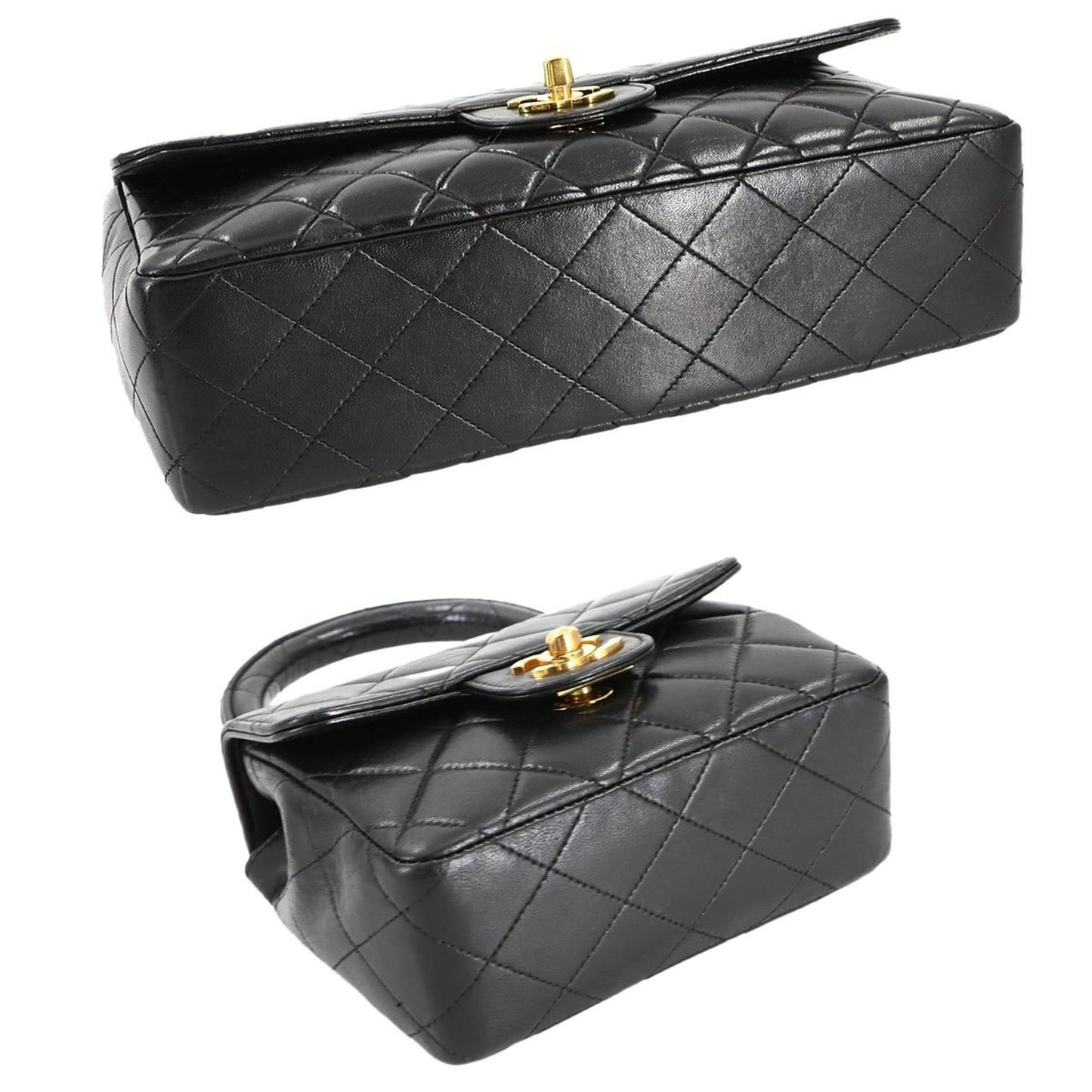 Chanel Black Leather Coco Handle