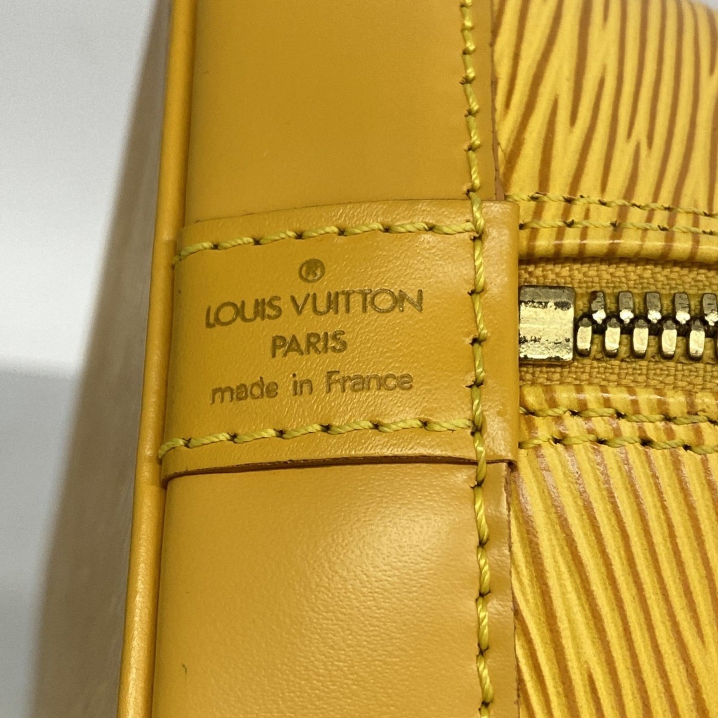 Louis Vuitton Yellow Leather Alma