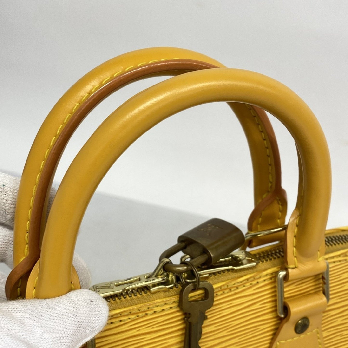 Louis Vuitton Yellow Leather Alma