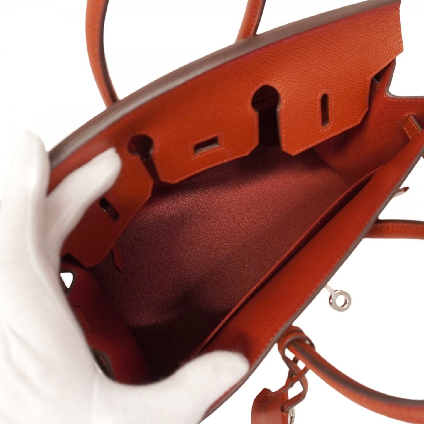 Hermès Orange Leather Birkin 25