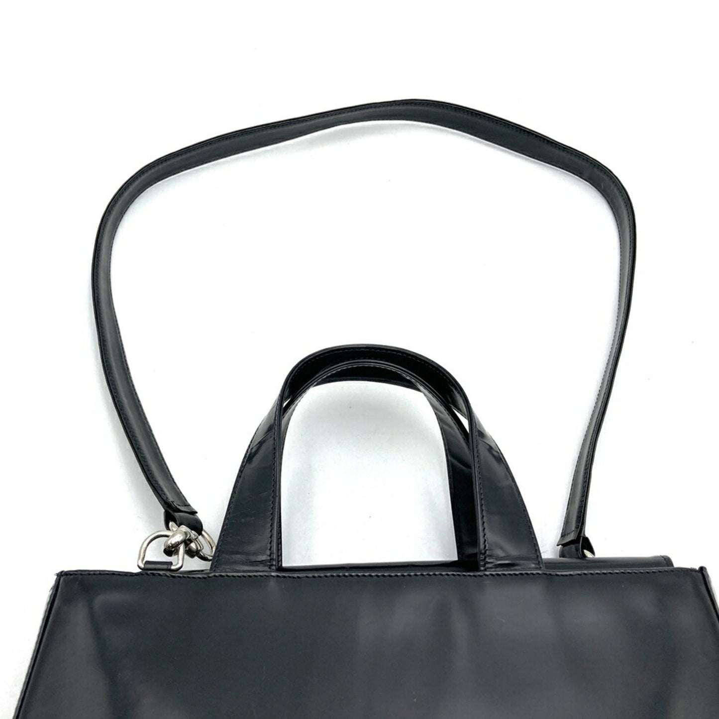Gucci Black Patent Leather Interlocking G