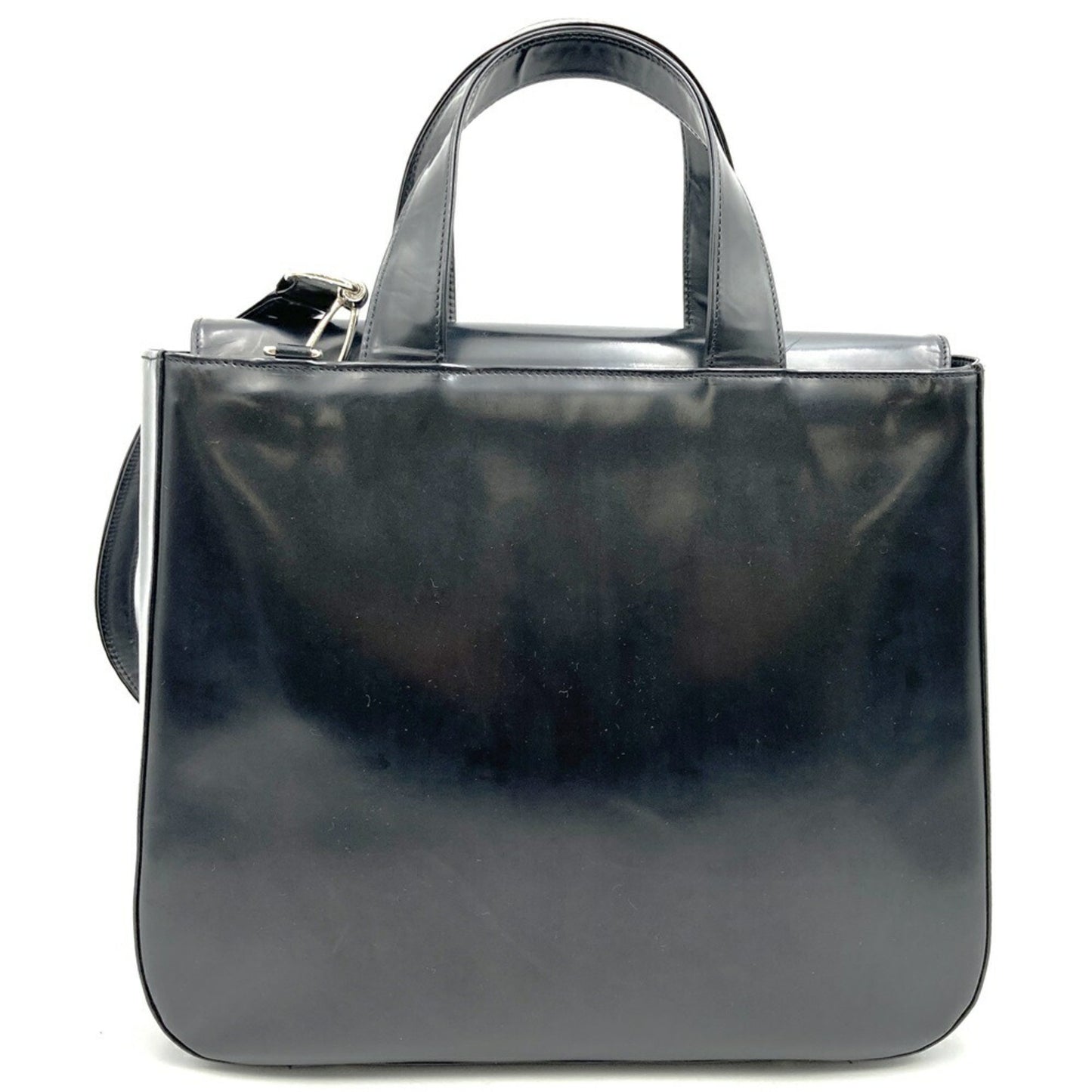 Gucci Black Patent Leather Interlocking G