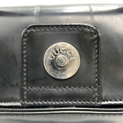 Gucci Black Patent Leather Interlocking G