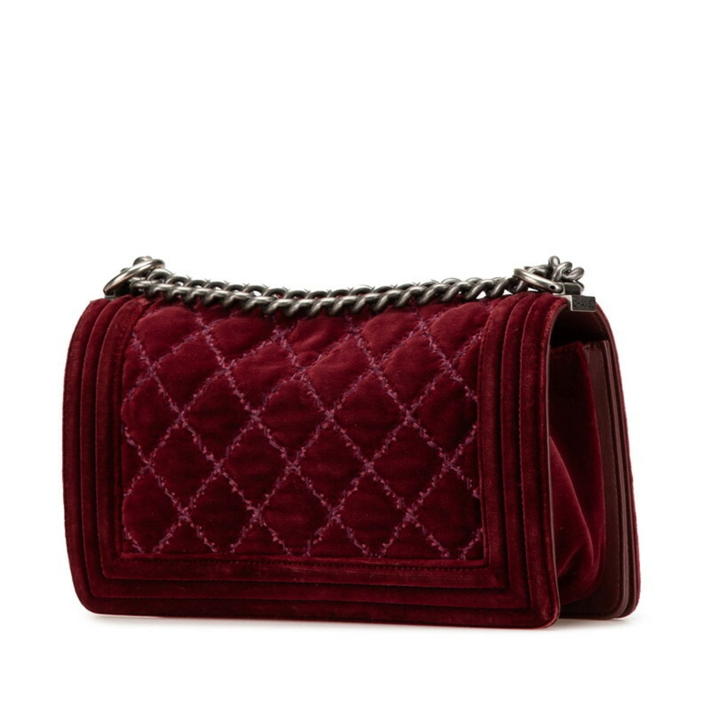 Chanel Red Velvet Boy