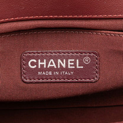 Chanel Red Velvet Boy