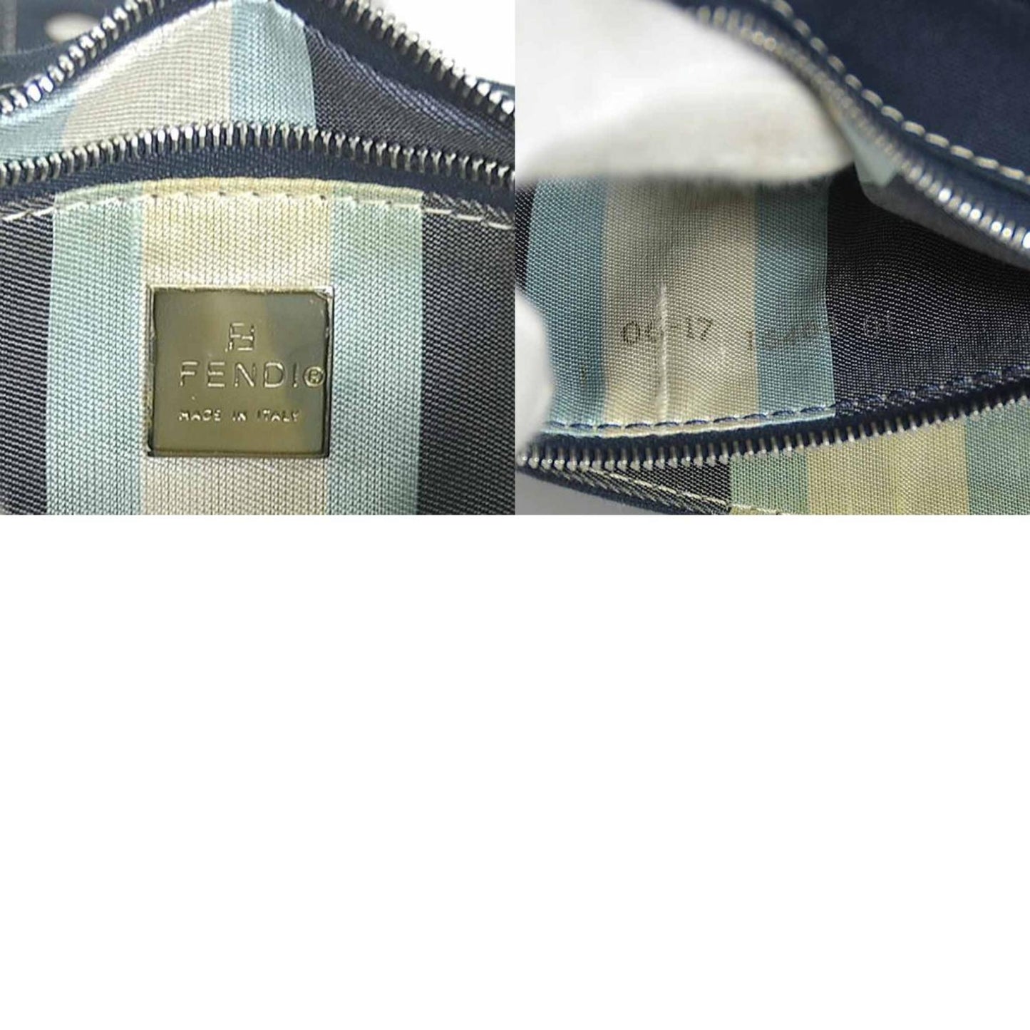 Fendi Blue Canvas Shoulder