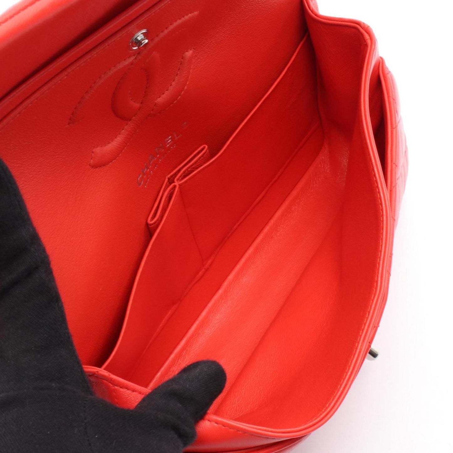 Chanel Red Leather Timeless