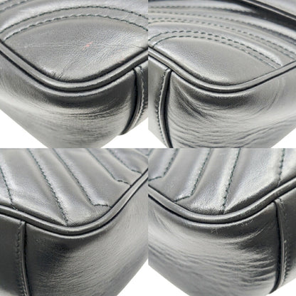 Gucci Black Leather Gg Marmont