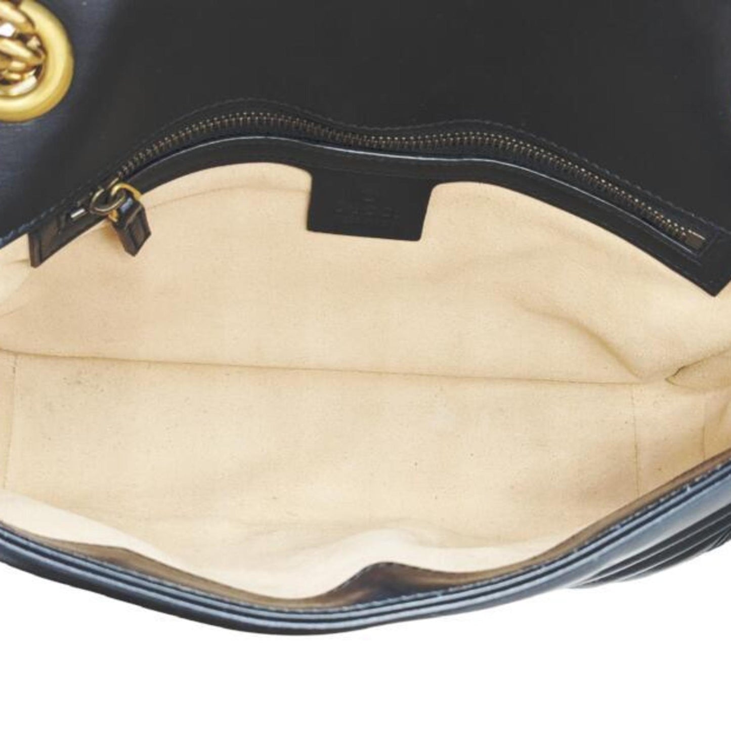 Gucci Black Leather Gg Marmont