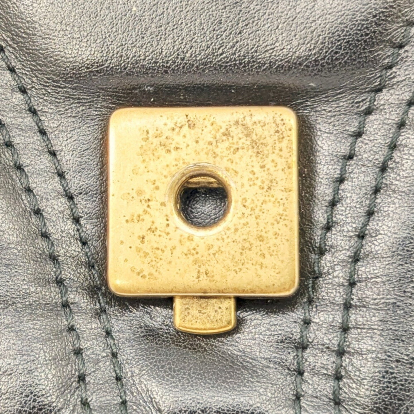 Gucci Black Leather Gg Marmont
