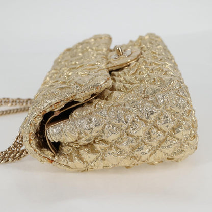 Chanel Gold Cotton Double Flap