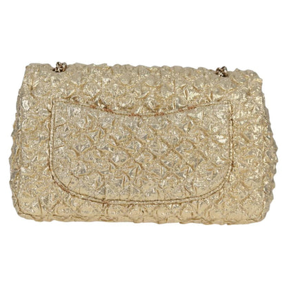 Chanel Gold Cotton Double Flap