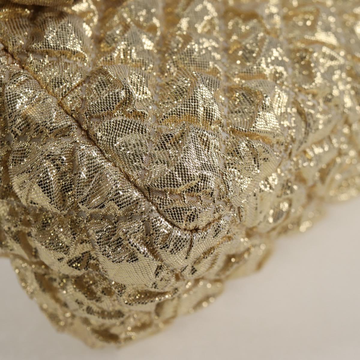 Chanel Gold Cotton Double Flap