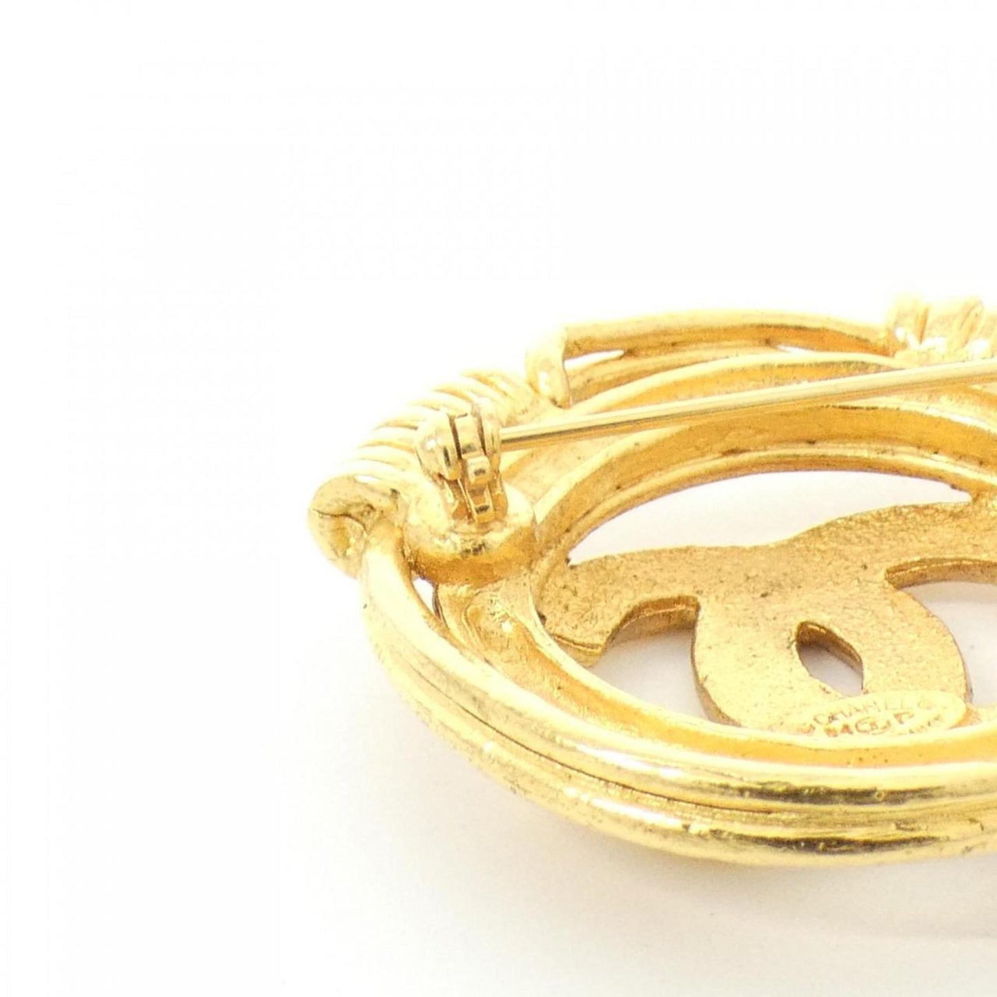 Chanel Gold Gold Plated Coco Mark