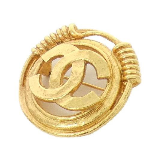 Chanel Gold Gold Plated Coco Mark