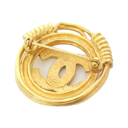 Chanel Gold Gold Plated Coco Mark