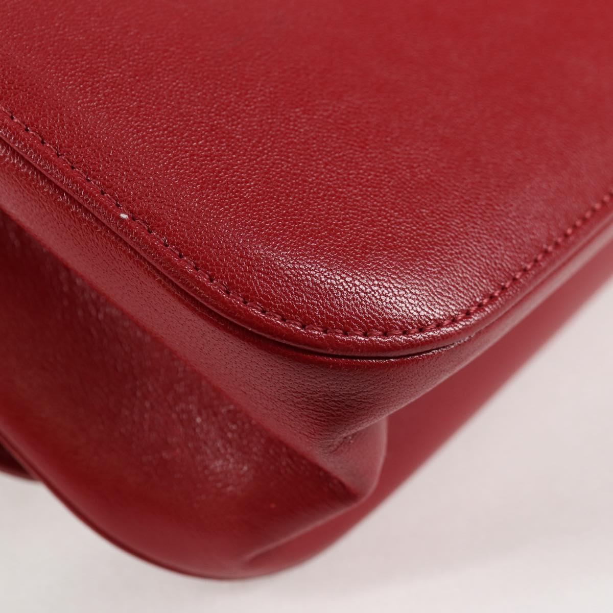 Chanel Red Leather V-stich