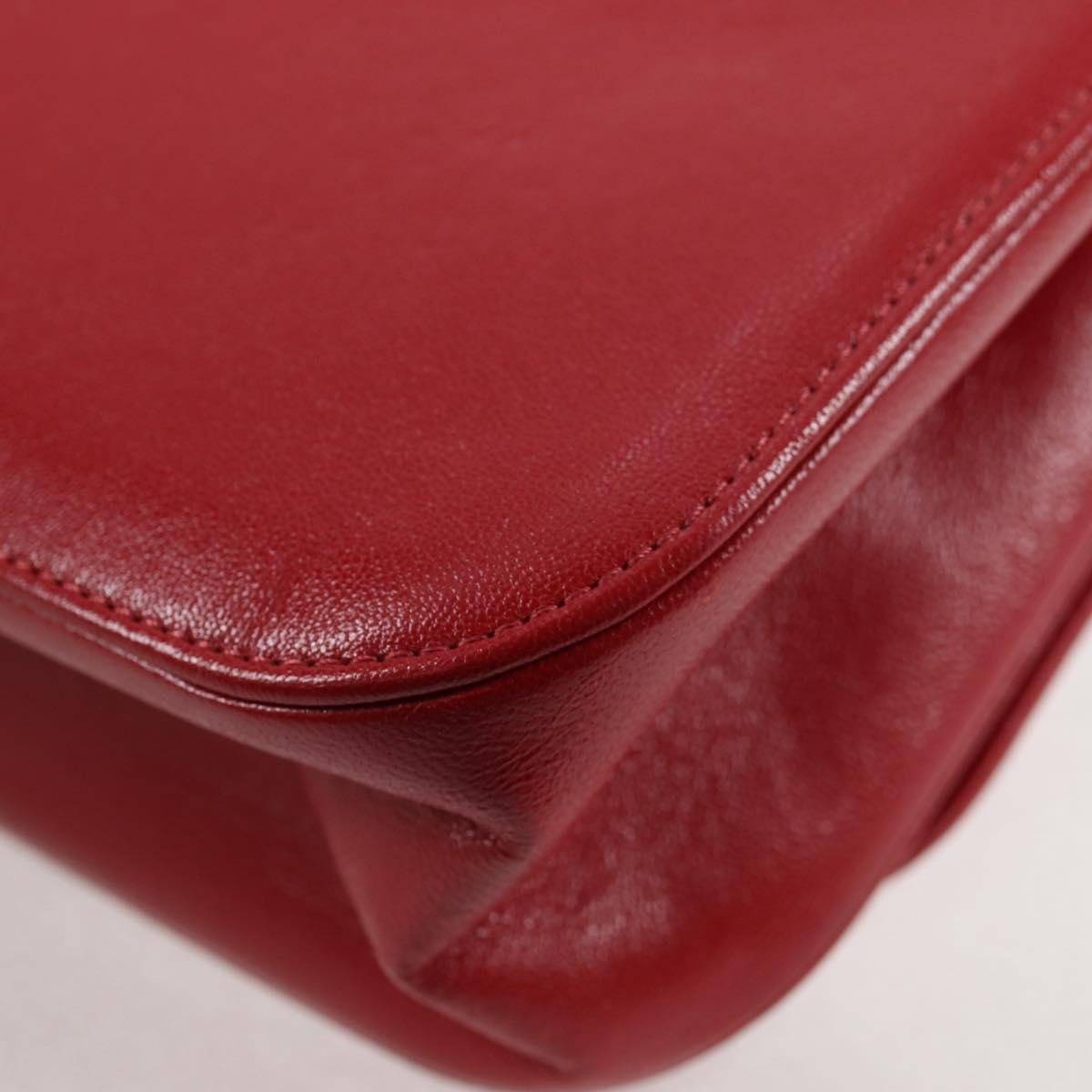 Chanel Red Leather V-stich