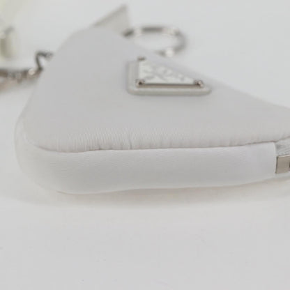 Prada White Nylon Triangle Logo