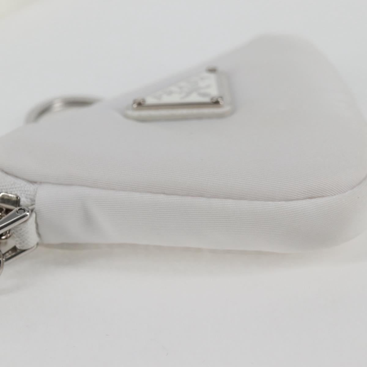 Prada White Nylon Triangle Logo