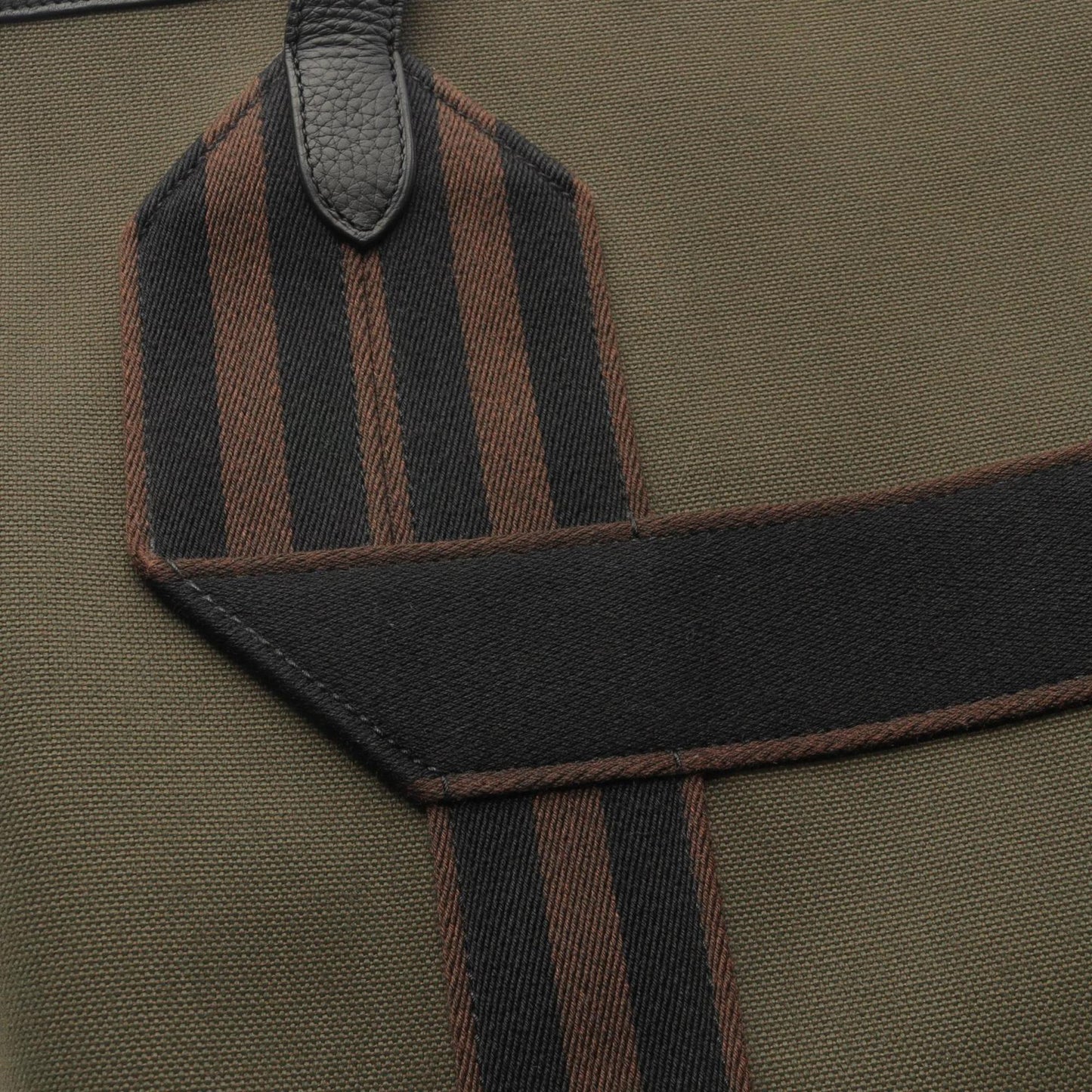 Hermès Brown Canvas Pursangle