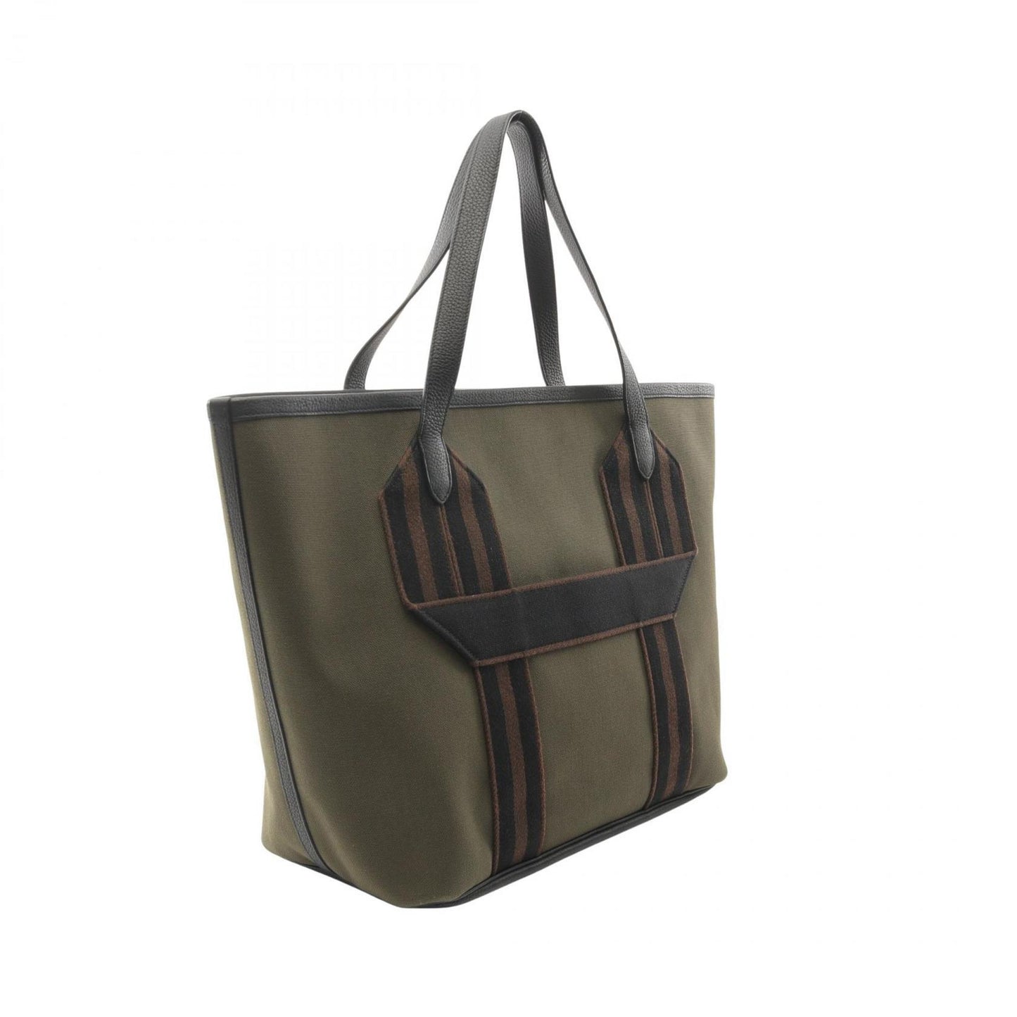 Hermès Brown Canvas Pursangle