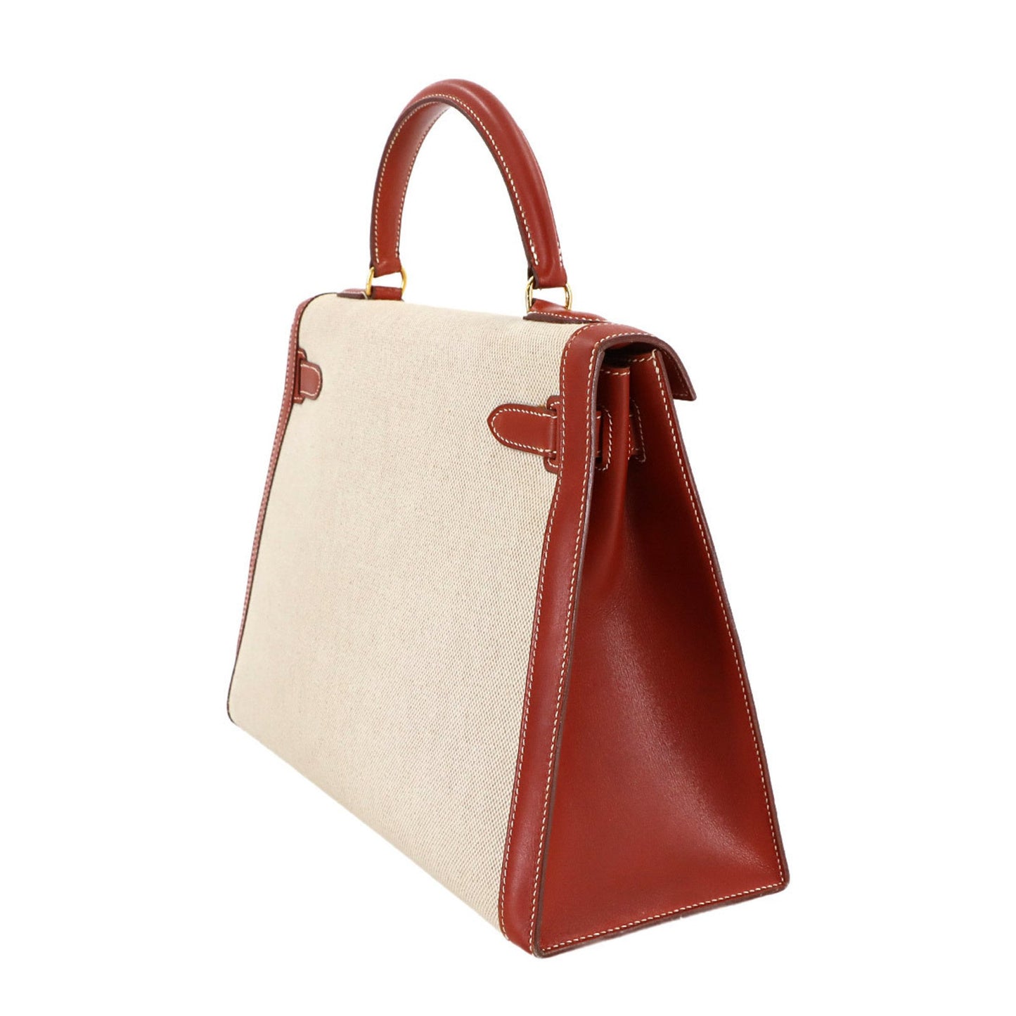 Hermès Brown Canvas Kelly 32