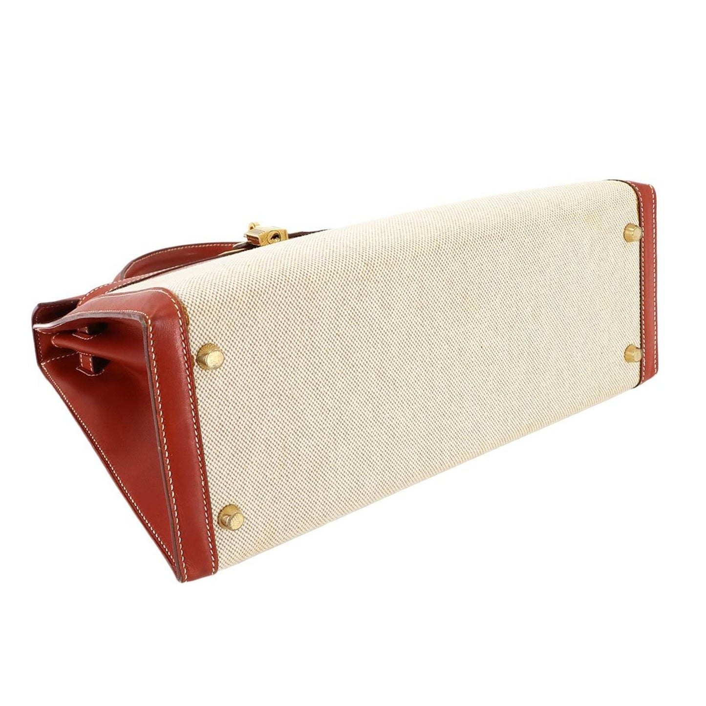 Hermès Brown Canvas Kelly 32