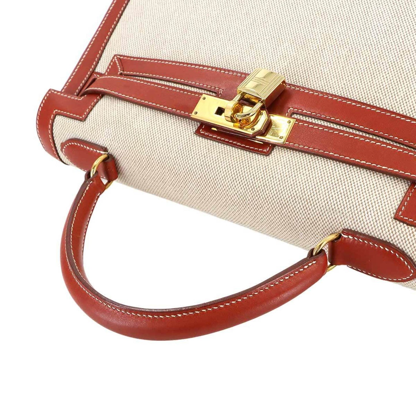 Hermès Brown Canvas Kelly 32