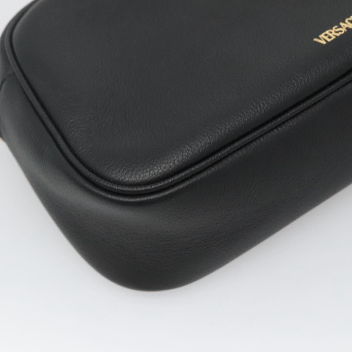 Versace Black Leather Medusa