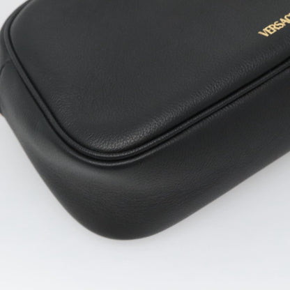 Versace Black Leather Medusa