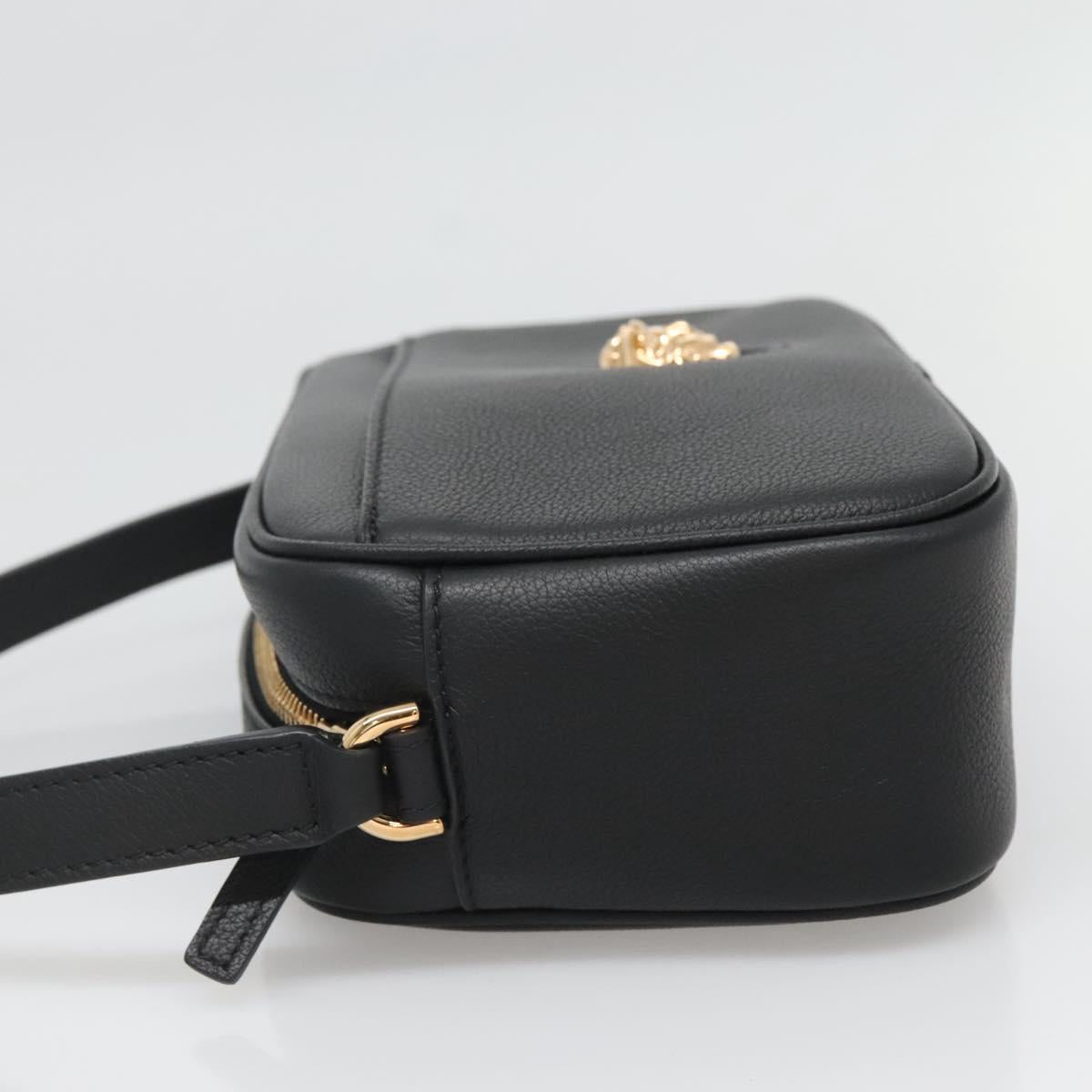 Versace Black Leather Medusa